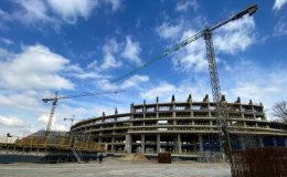 Ankara’da yapılan stadyumun çalışmaları havadan görüntülendi
