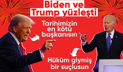 Joe Biden ve Donald Trump, seçim tartışmasında karşı karşıya geldi