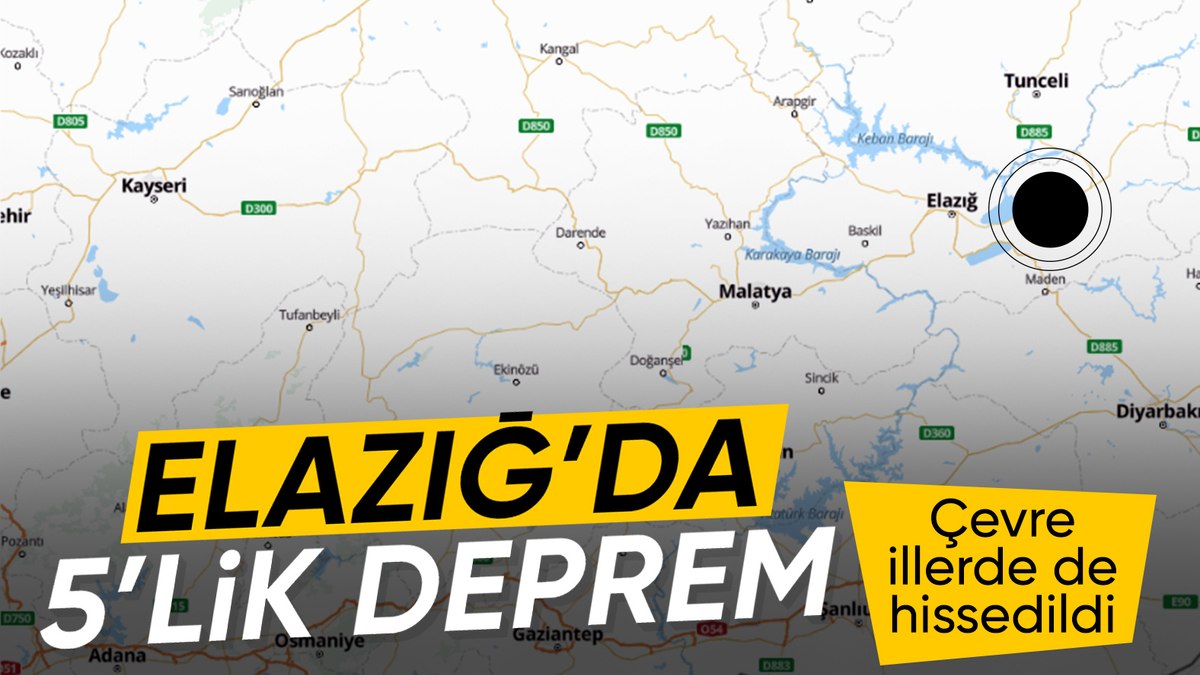 AFAD duyurdu: Elazığ’da 5.0 büyüklüğünde deprem