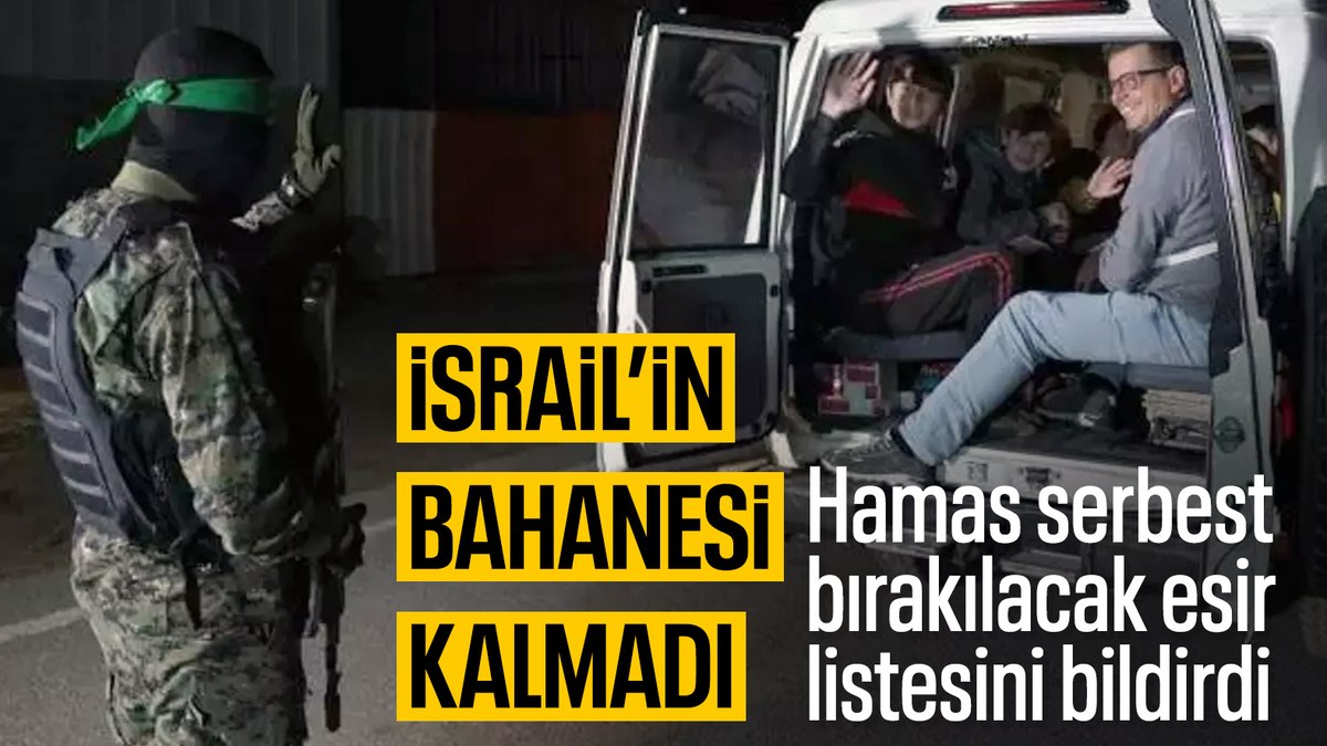 SON DAKİKA! Hamas duyurdu: Rehine listesi İsrail’e teslim edildi